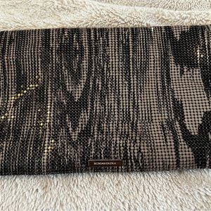 Bcbgmaxazria metal beaded clutch
